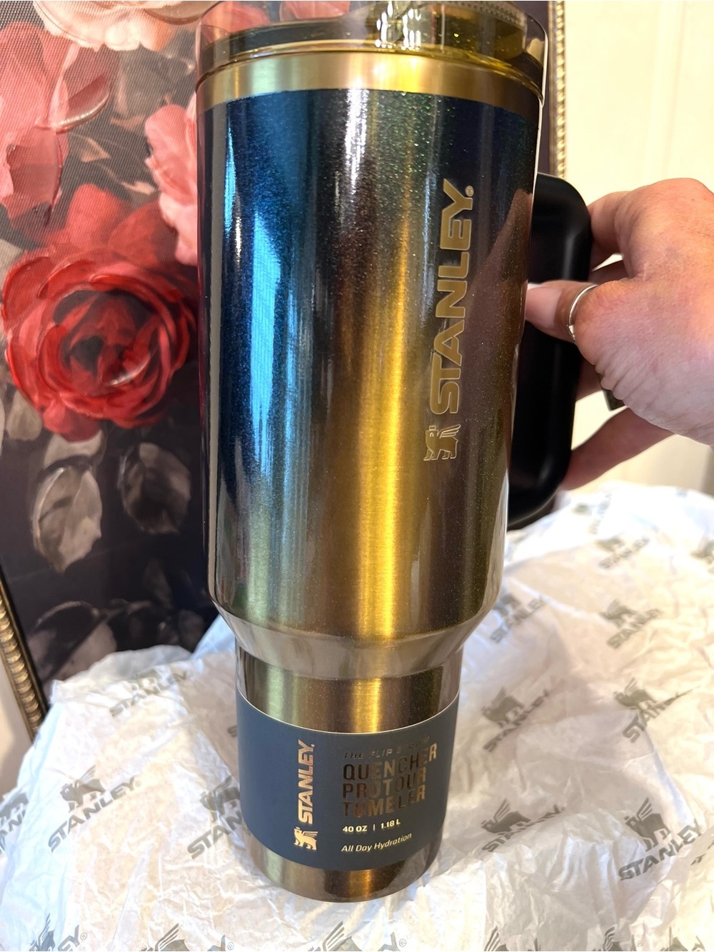 💛🖤🤎Stanley LIMITED EDITION “BLACK HONEY” 40oz Tumbler-NIB🖤🤎💛 - Picture 8 of 14